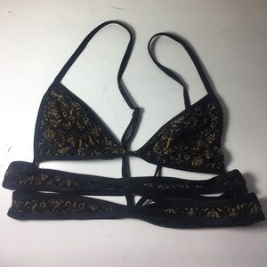 Black strappy bralette by free people